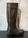 Hunter Womens Original Tall Gloss Boot Chocolate Brown